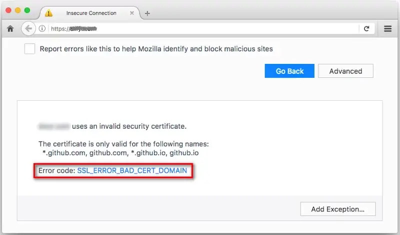 正确修复"ssl_error_bad_cert_domain"证书错误 image