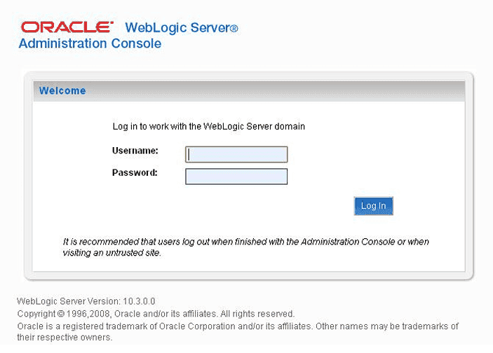在 WebLogic 中安装 SSL 证书-登录