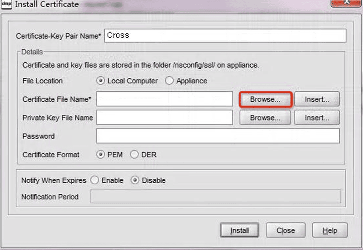 Netscaler 上传服务器证书4