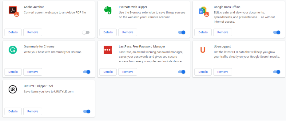 谷歌浏览器扩展程序