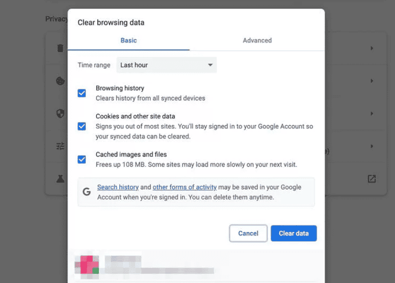 清理浏览器缓存与 Cookie 状态