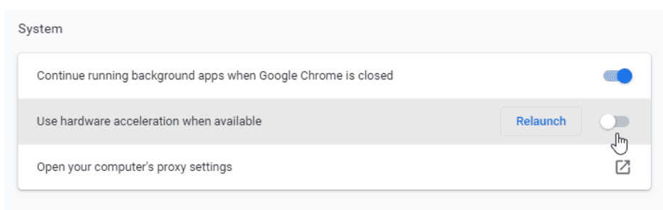 关闭硬件加速功能
