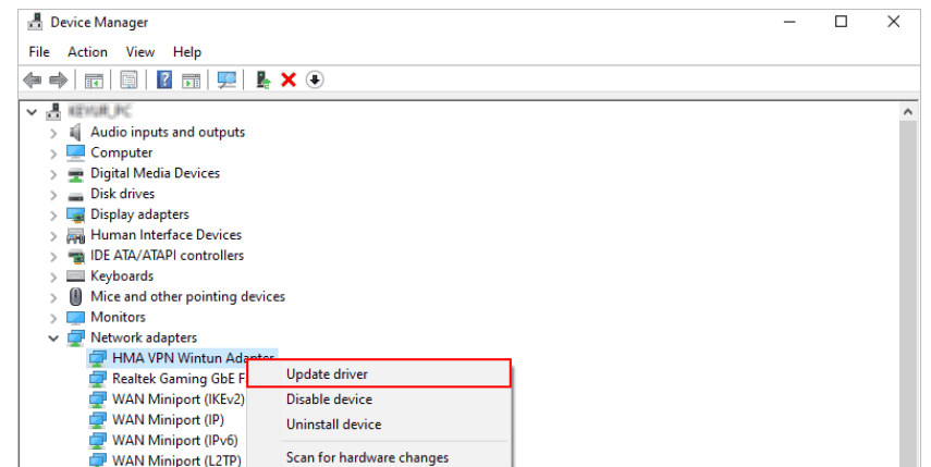 更新网卡驱动程序