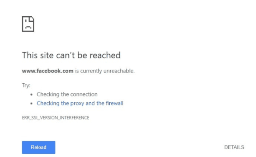 ERR_SSL_VERSION_INTERFERENCE 错误