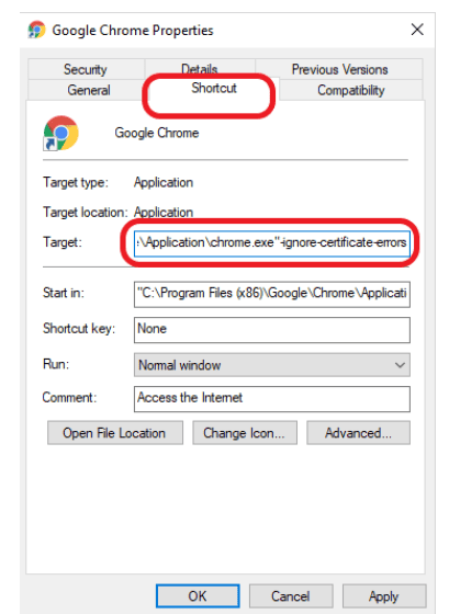 手动忽略证书错误