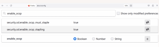 禁用 OCSP 装订功能