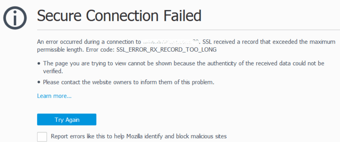 常见的SSL错误“SSL_ERROR_RX_RECORD_TOO_LONG”解决方法