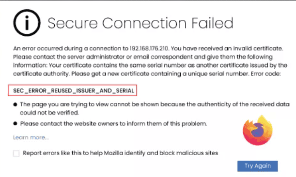 SEC_ERROR_REUSED_ISSUER_AND_SERIAL错误提示