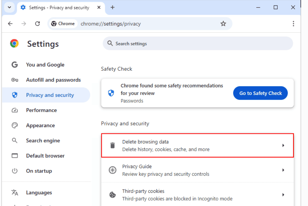清除浏览器和 DNS 缓存