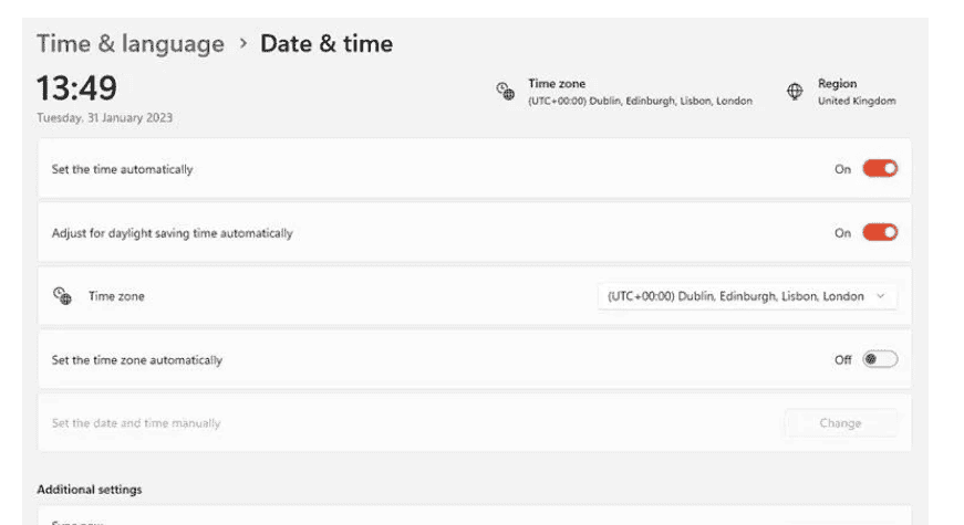 同步设备系统时间